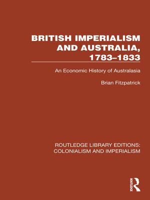 cover image of British Imperialism and Australia, 1783–1833